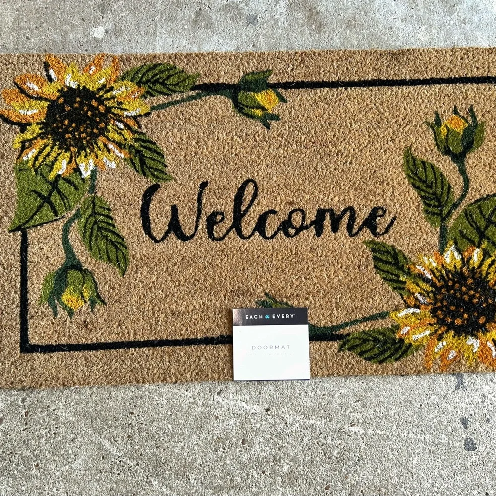 Sunflower Welcome Doormat